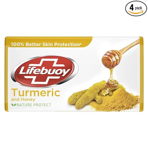 Lifebuoy Turmeric & Honey 100% Skin Protection Soap, 100 g (Pack of 4)