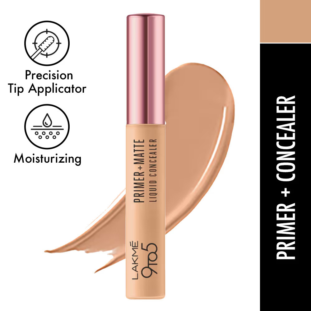 Lakme 9to5 Primer + Matte Liquid Concealer - 20 Nude (5.4ml)