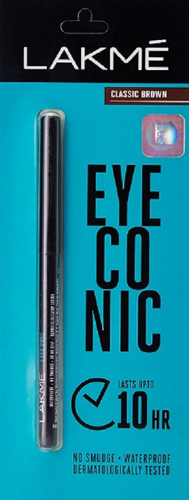 Lakme Eyeconic Kajal, Classic Brown, 0.35g