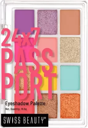 SWISS BEAUTY 24/7 Passport Eyeshadow Palette for Eyes 10.5 g  (Grand Arrival)